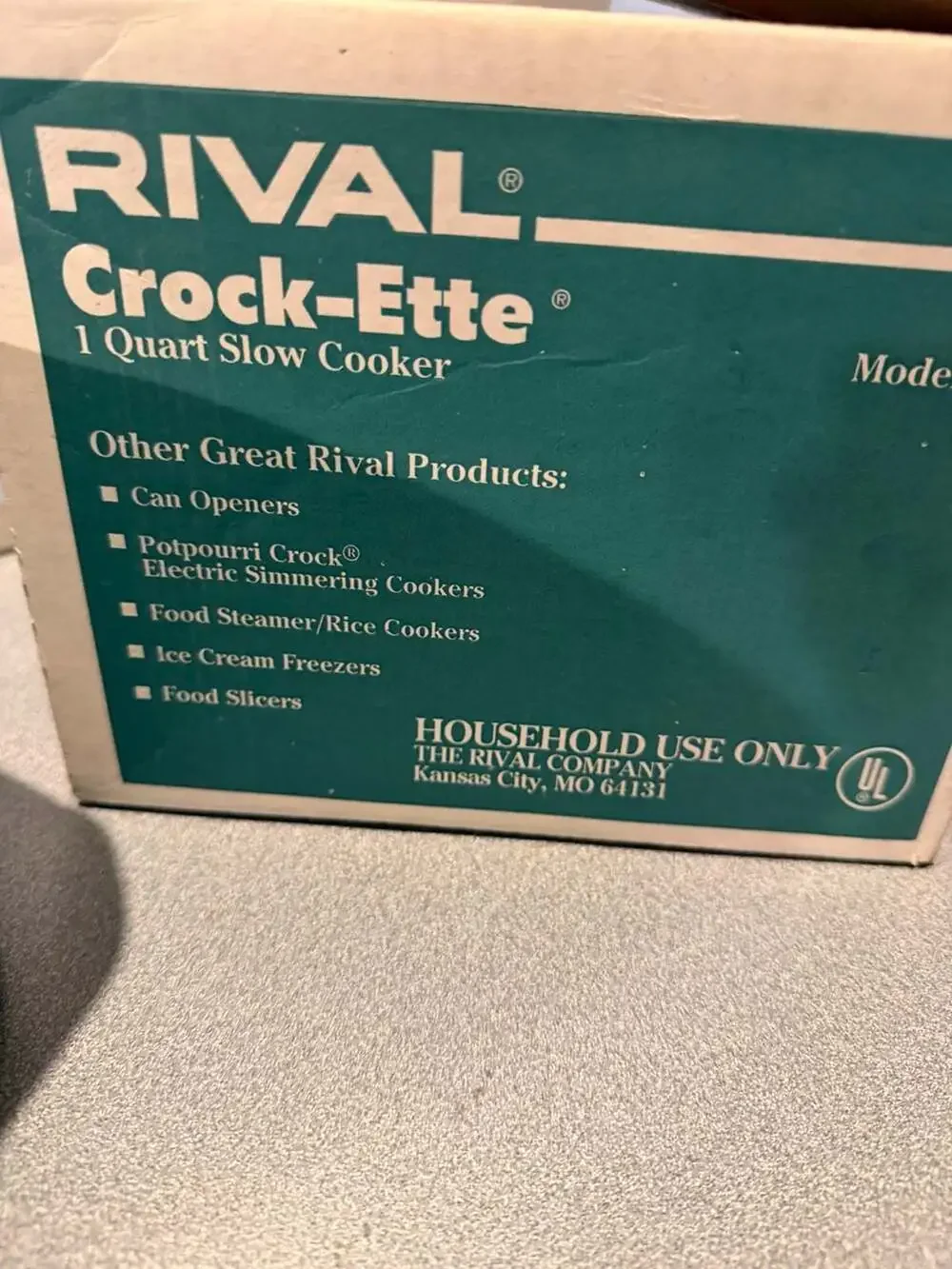 Rival Crock-Ette 1 Qt Stoneware Slow Cooker, Blue Floral Pattern
